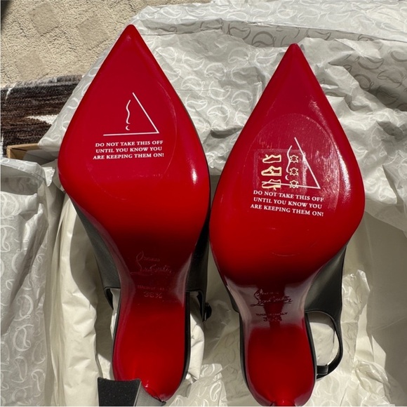 Christian Louboutin black “Condora Strap 100mm” heels 36.5 - Picture 6 of 11